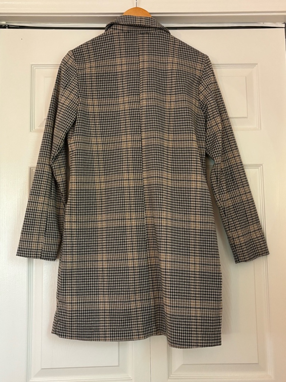 Philosophy Open Front Long Blazer Plaid Small - Picture 2 of 4